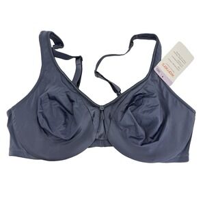 Warners Bra Signature Support Satin Underwire Size 38D Style 35002A Blue